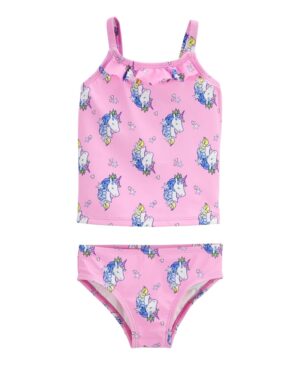 Traje de Baño con estilo lila y unicornios para bebe Marca Oshkosh 100% Original en Chile