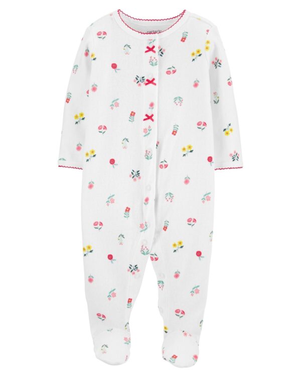 Pijama Algodón floreado marca Carters chile bebe niña Carter's