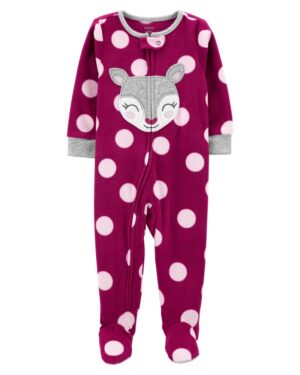Pijama micropolar lunares chile bebe niña marca Carter's