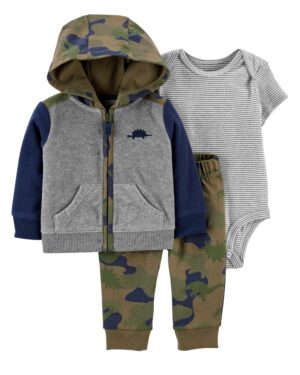 Set conjunto polerón militar body y pantalón para bebe niño marca Carters 100% original en Chile