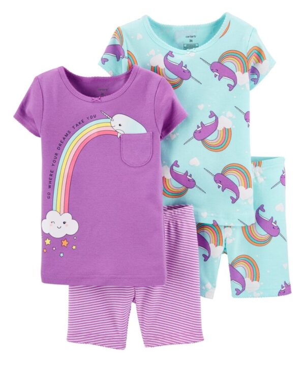 Pack 2 Pijamas Arcoiris para bebe niña Marca Carters 100% Original en Chile