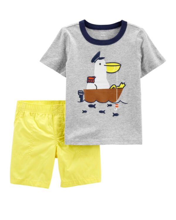 Conjunto Polera pelicano & Short para bebe Marca Carters 100% Original en Chile