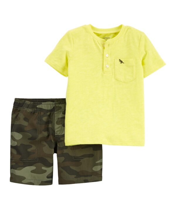 Conjunto Polera & Short militar para bebe Marca Carters 100% Original en Chile