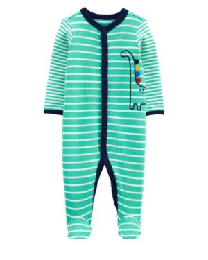 Pijama de Algodón para bebe niño Marca Carter's 100% Original en Chile, confeccionado en algodón con patitas
