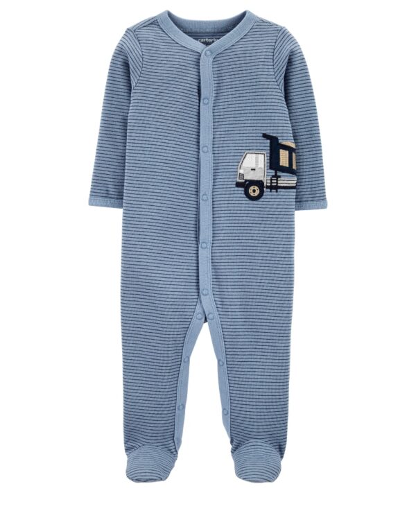 Pijama de Algodón para bebe niño Marca Carter's 100% Original en Chile, confeccionado en algodón con patitas