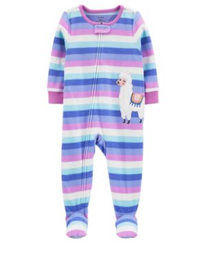 Pijama Micropolar para bebe niña Marca Carter's 100% Original en Chile, confeccionado con patitas