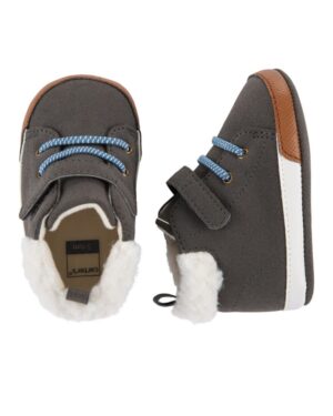 Zapatos grises de bebe niño planta blanda marca Carters 100% Original en Chile