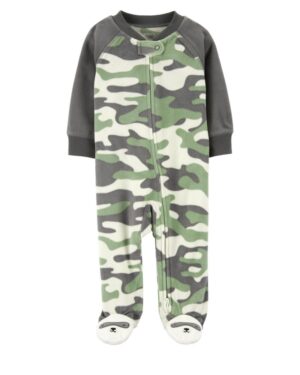 Pijama micropolar militar para bebe niño marca Carters 100% original en Chile