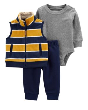 Set conjunto vest body y pantalón marino para bebe niño marca Carters 100% original en Chile