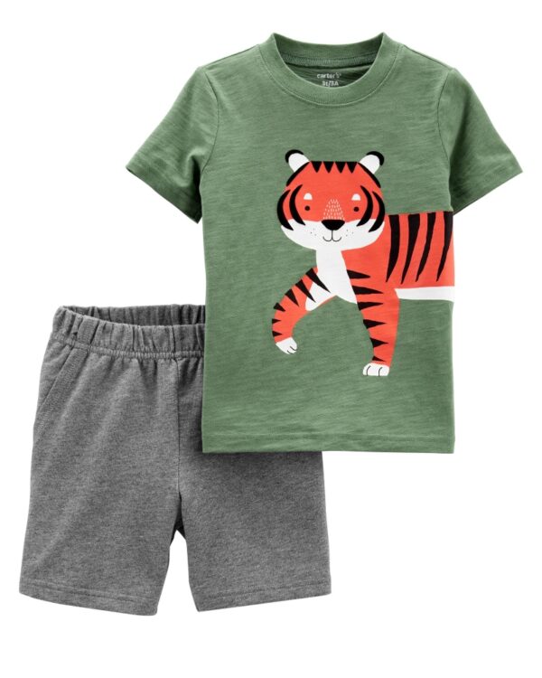 Conjunto polera tigre y short para bebe Marca Carters 100% Original en Chile