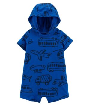 Enterito azul de bebe niño con capucha Marca Carter's 100% Original