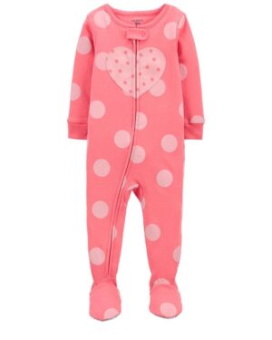 Pijama corazón para bebe niña marca Carters 100% original en Chile, confeccionado en algodón