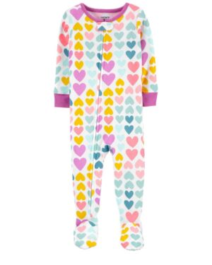 Pijama corazones para bebe niña marca Carters 100% original en Chile, confeccionado en algodón