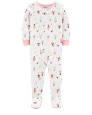 Pijama bailarinas para bebe niña marca Carters 100% original en Chile, confeccionado en algodón