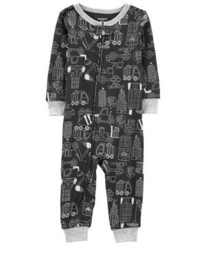 Pijama negro para bebe niño marca Carters 100% original en Chile, confeccionado en algodón