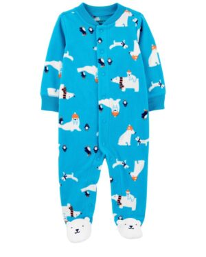 Pijama micropolar osito para bebe niño marca Carters 100% original en Chile