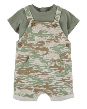 Conjunto jardinera militar y polera para bebe niño marca Carters 100% Original en Chile