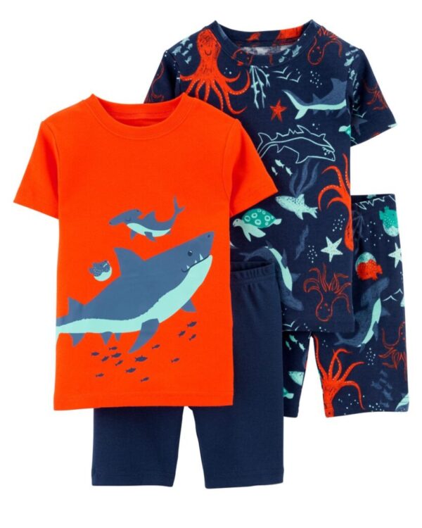 Pack 2 Pijamas tiburones algodón para bebe niño marca Carters 100% Original en Chile
